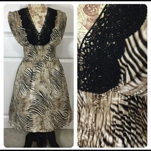 bebe animal print dress